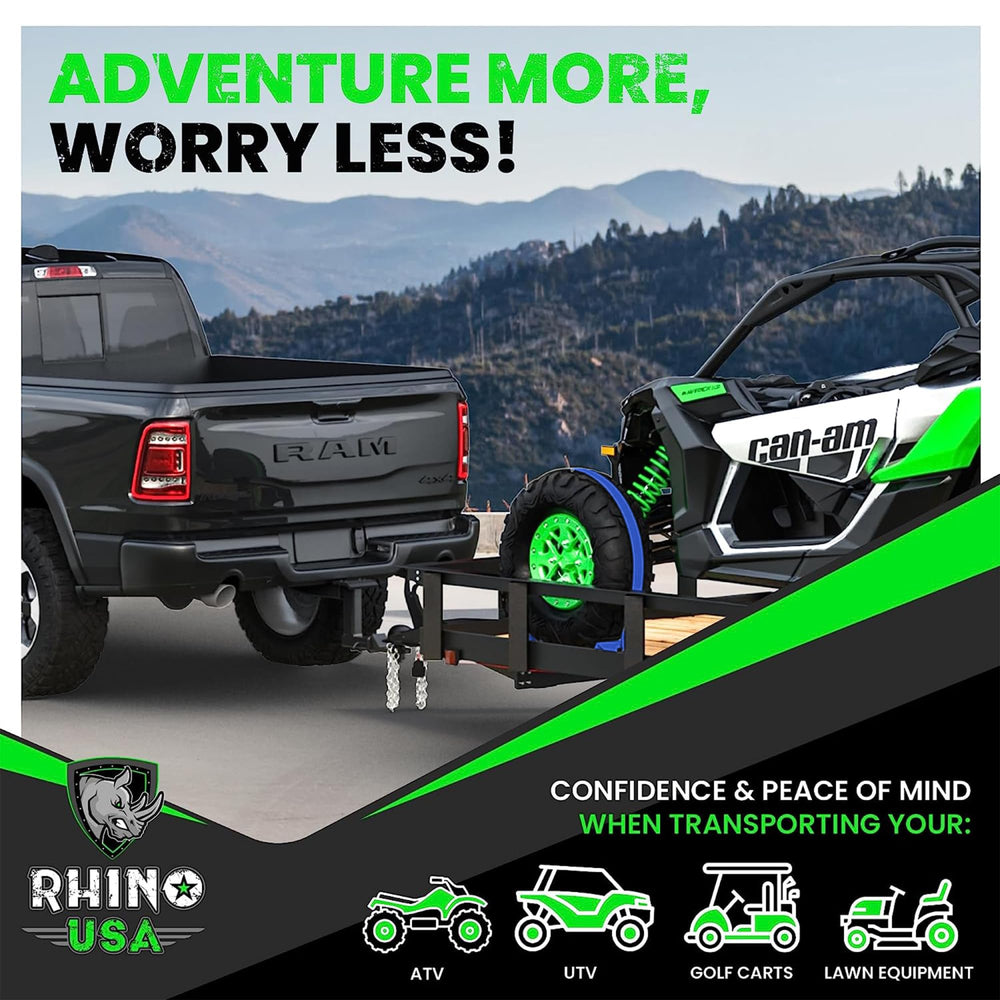 Rhino USA mounting hardware layout showing included bolts and plates for fast installation