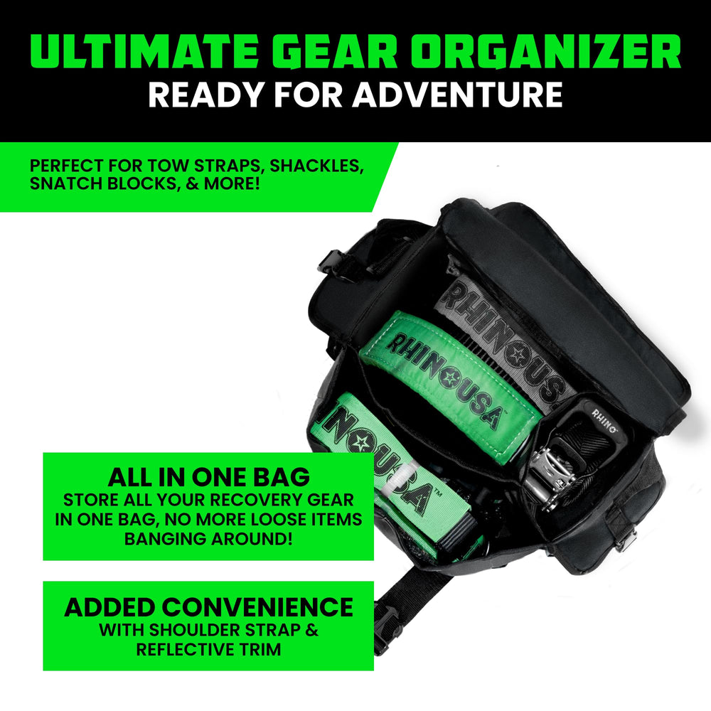 Rhino USA bag by a Jeep on a trail showing outdoor-ready protection