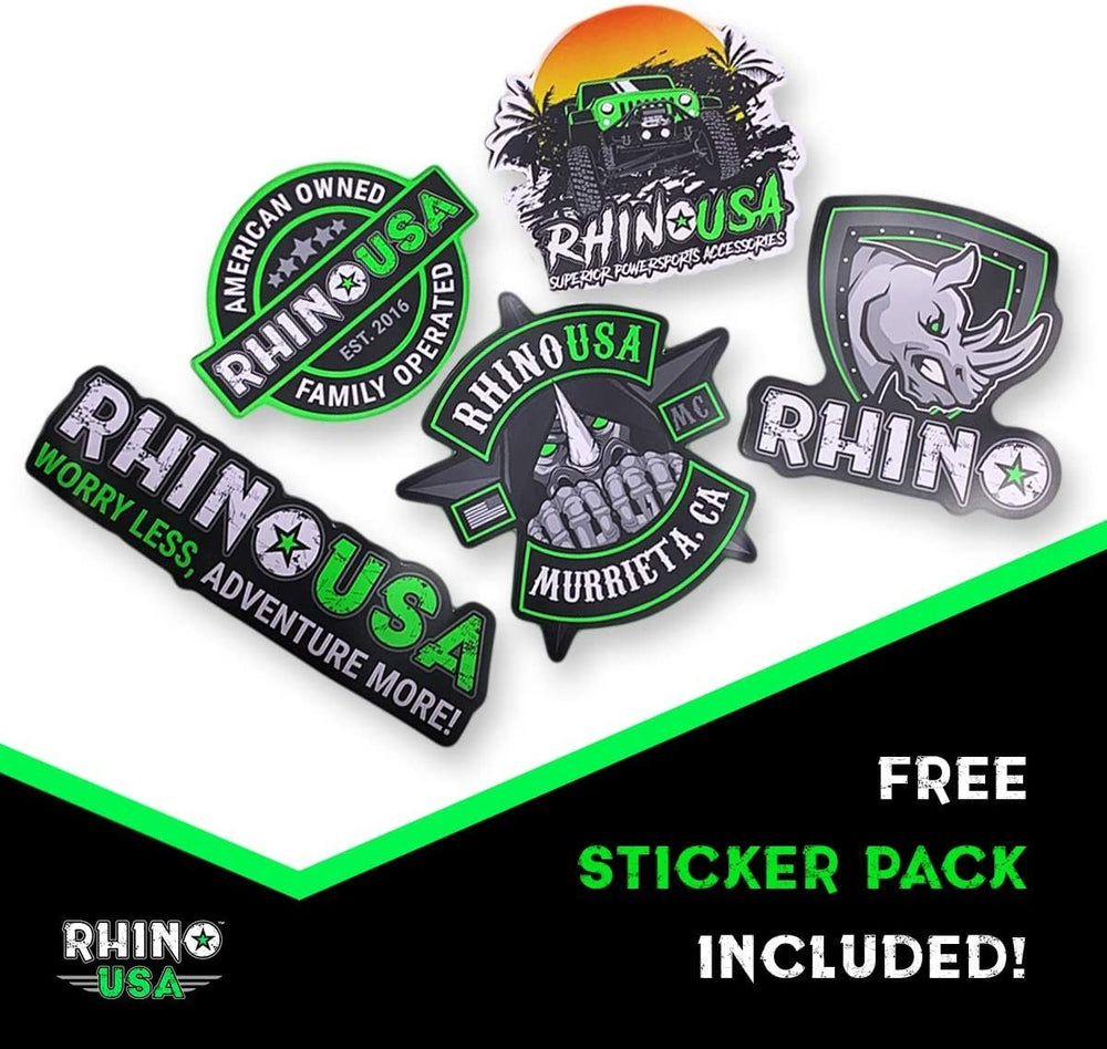 Rhino USA product label and specs showing rating and lifetime replacement