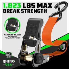 Rhino USA close-up of ratchet mechanism for reliable tensioning