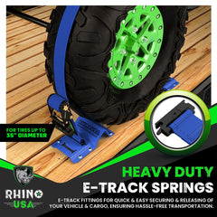 Rhino USA ratchet strap detail showing heavy-duty hardware and reliable tensioning advantage