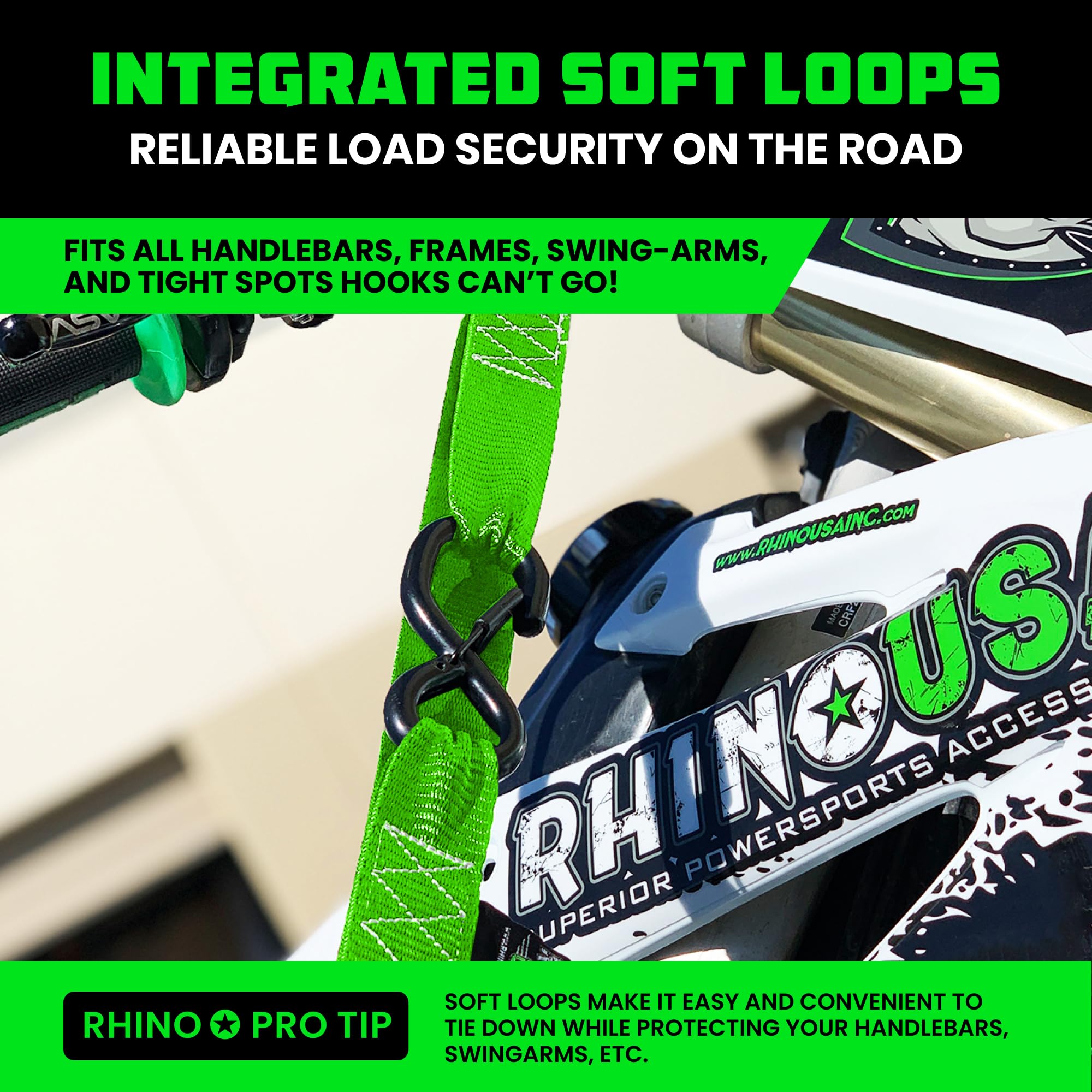 Rhino USA coated chromoly S-hook detail with spring keeper for secure anchor attachment