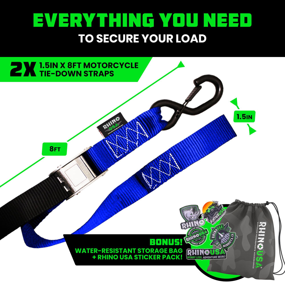 Rhino USA straps laid out for scale demonstrating length and strength