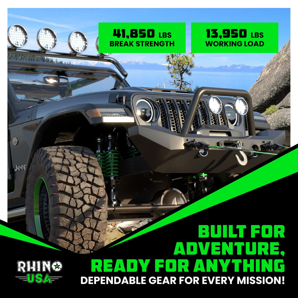 Rhino USA shackles in truck recovery scenario showing reliable load control