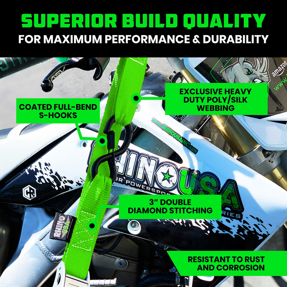 Rhino USA soft loop closeup protecting handlebars and preventing scratches during tie down
