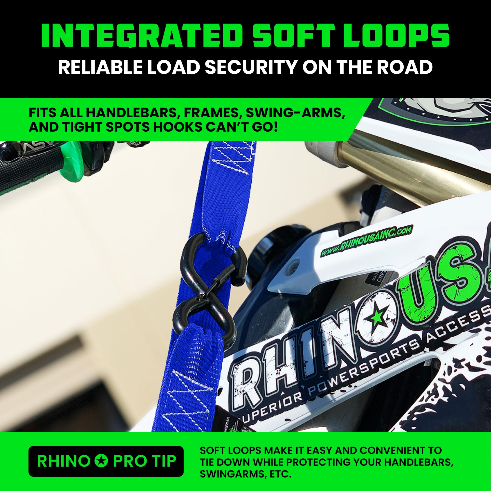 Rhino USA soft loop detail protecting handlebars and preventing scratches