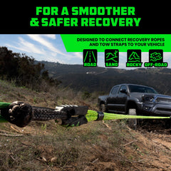 Rhino USA soft shackle used on a stuck vehicle showing safe recovery