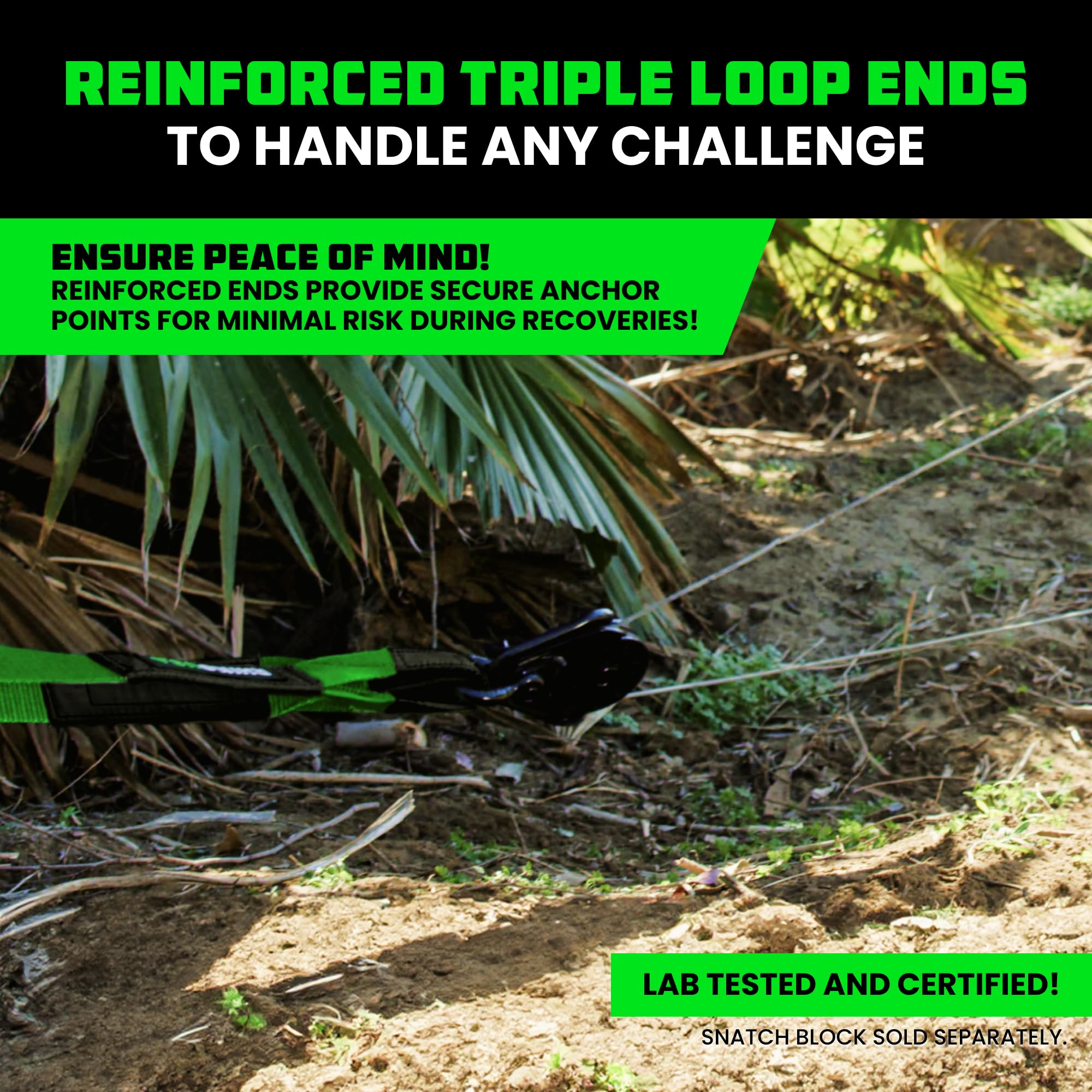 Rhino USA strap wrapped around tree demonstrating bark protection during recovery
