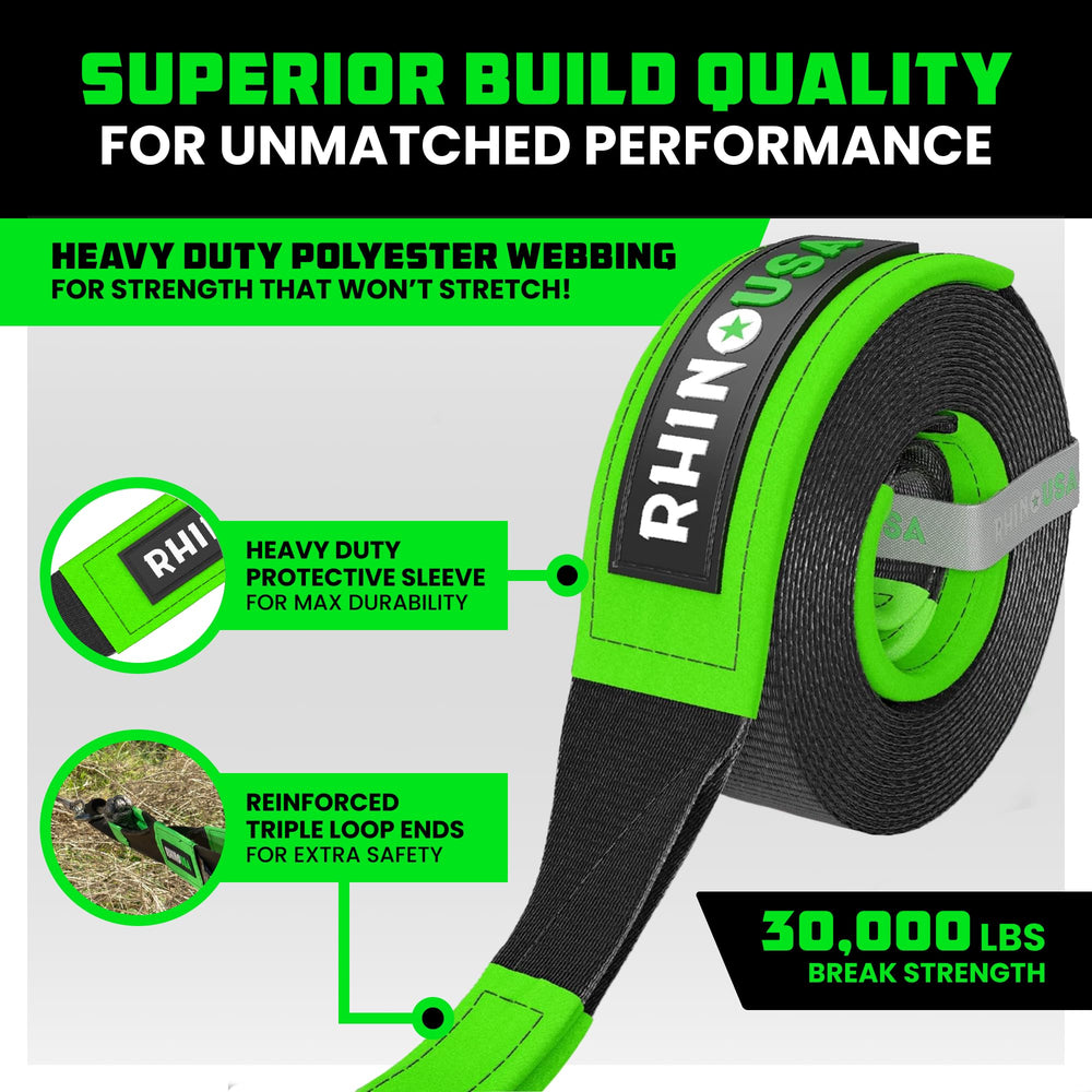 Rhino USA detailed polyester webbing texture showing weather-resistant construction for long-lasting use