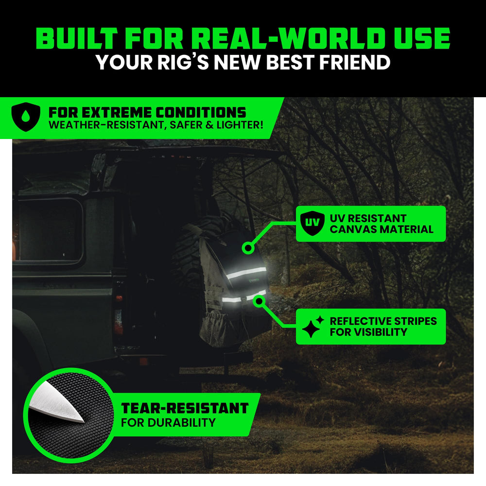 Rhino USA X-strap detail fastening the bag tightly, ensures stability on rough roads