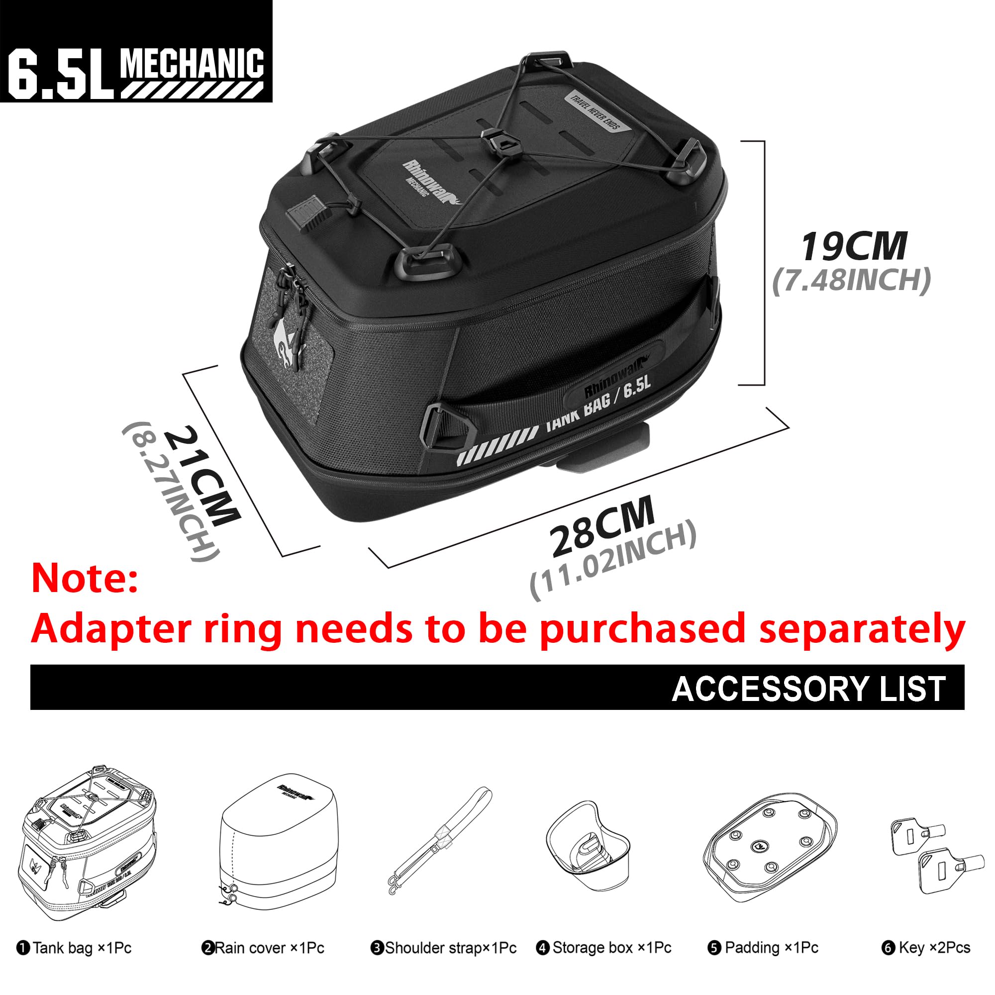 Rhinowalk adapter base close-up showing strong magnetic hold benefit