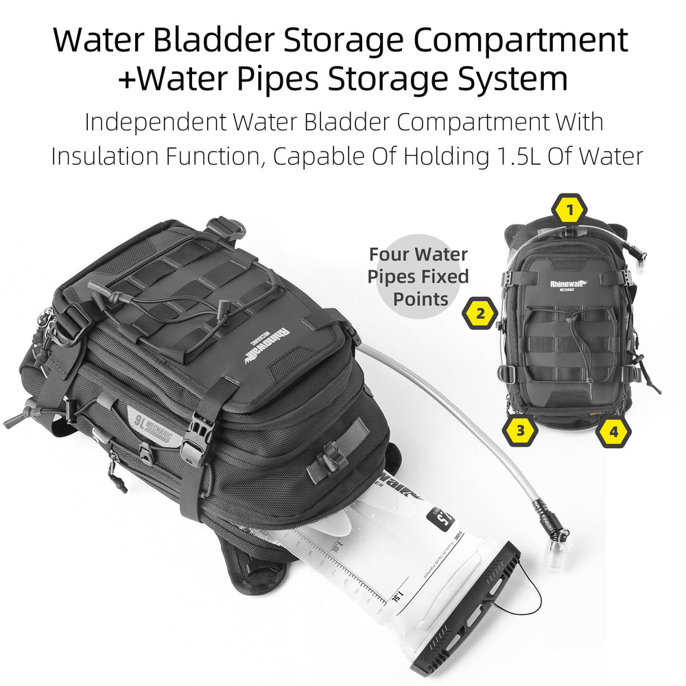 Rhinowalk Molle webbing detail enabling modular pouch attachment