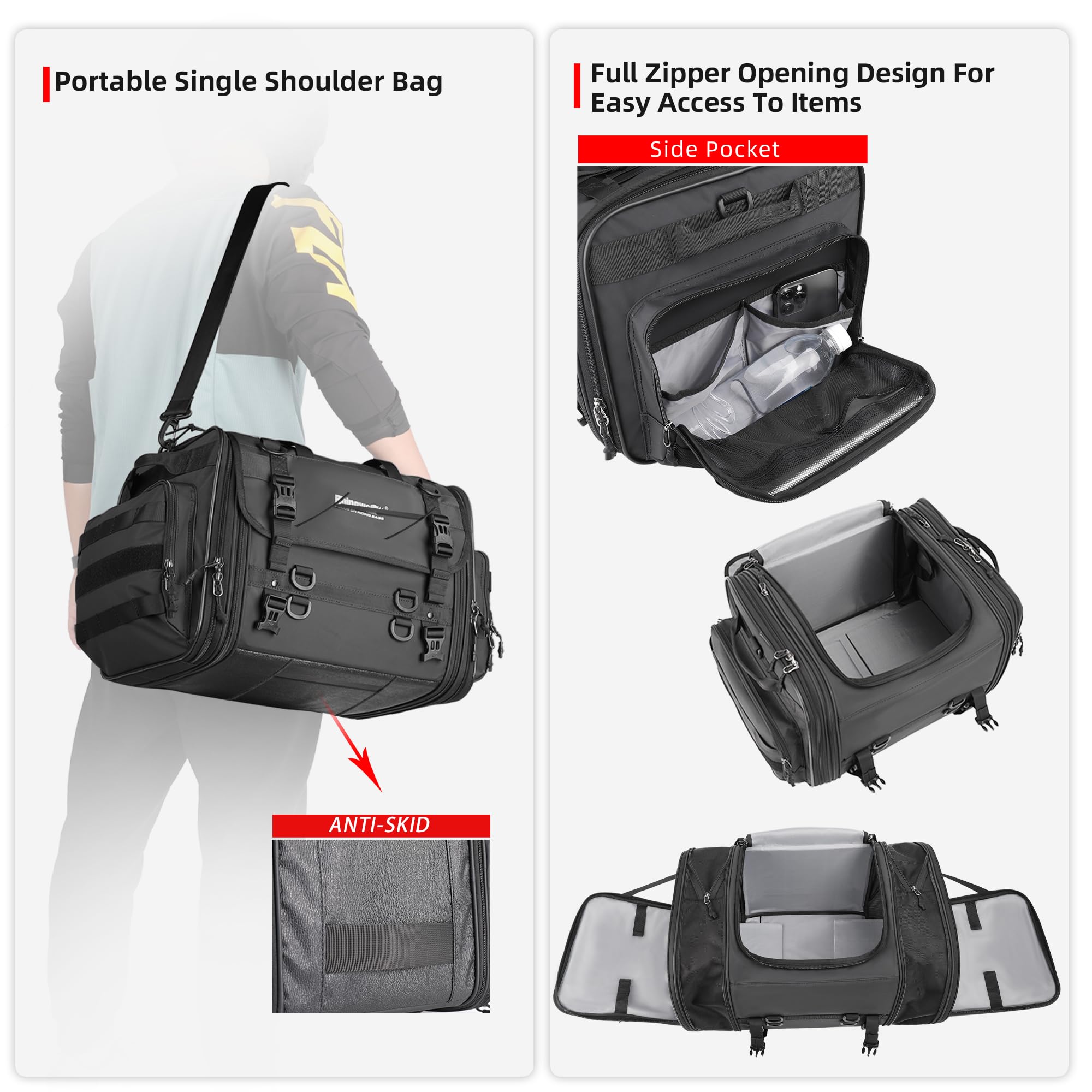 Rhinowalk rain cover over helmet protecting gear from heavy rain