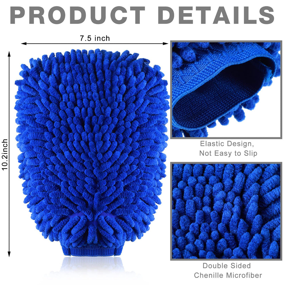 Riakrum close-up of chenille microfiber fibers highlighting gentle, scratch-free cleaning