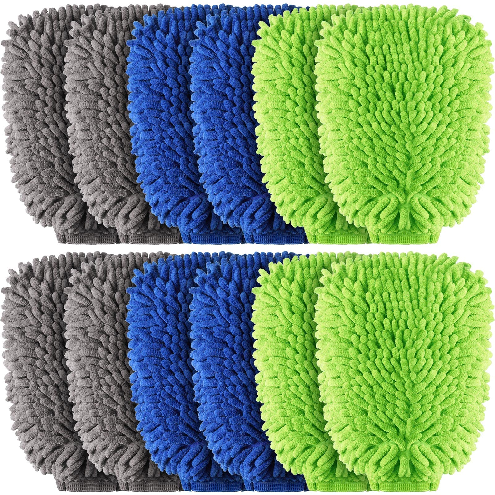 Riakrum front view of 12-pack mitts showing color assortment and quantity benefit