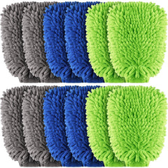 Riakrum front view of 12-pack mitts showing color assortment and quantity benefit