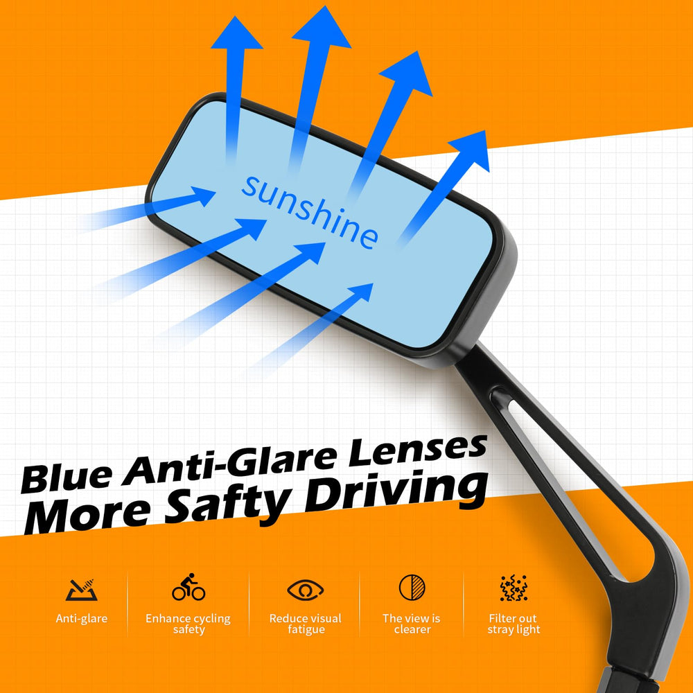 Rich Choices mirrors in cruising scene adding style and practical rear visibility