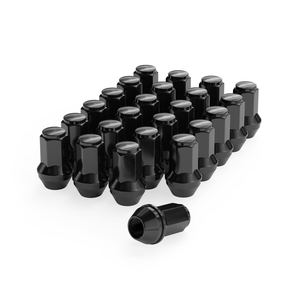 Richeer front view of 24 lug nuts showing complete OEM replacement set and neat packaging