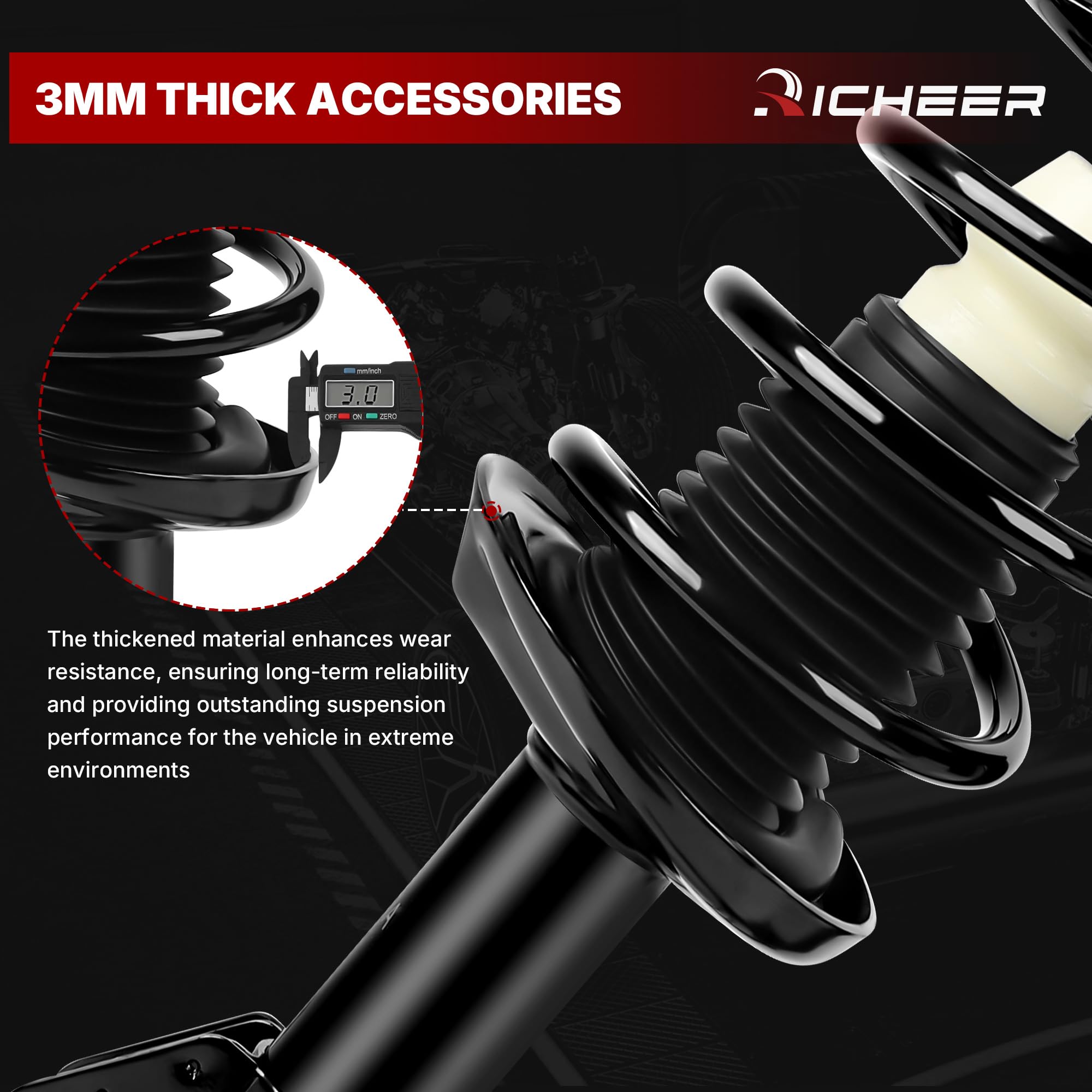 Richeer front assembly installed on Civic demonstrating improved steering control