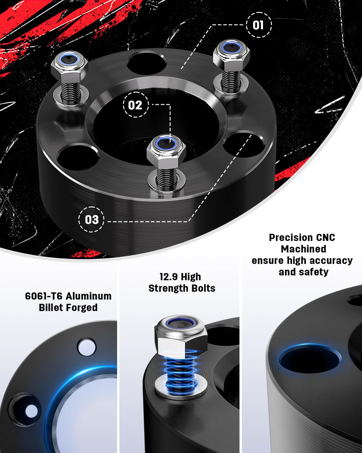 Richeer heat-treated 12.9 grade studs preinstalled offering secure fastener strength