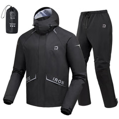 RIDEIRON front view of jacket and pants showing full coverage and fit