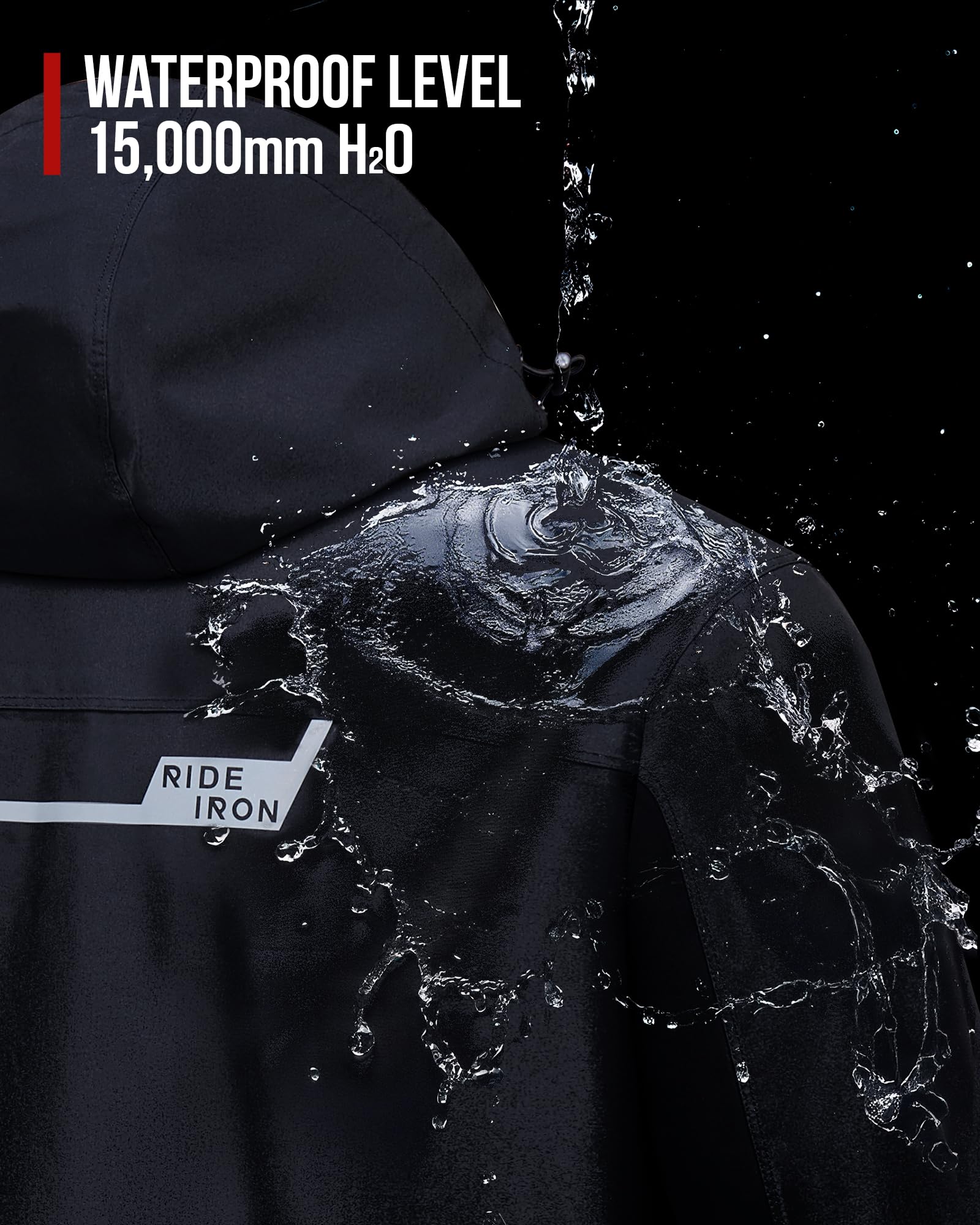 RIDEIRON reflective strips detail improving night visibility for safety