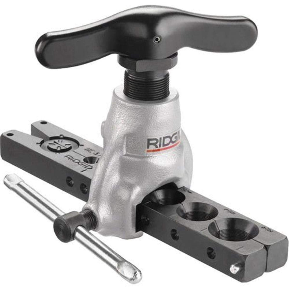 RIDGID front view showing flaring tool, precise control and durability