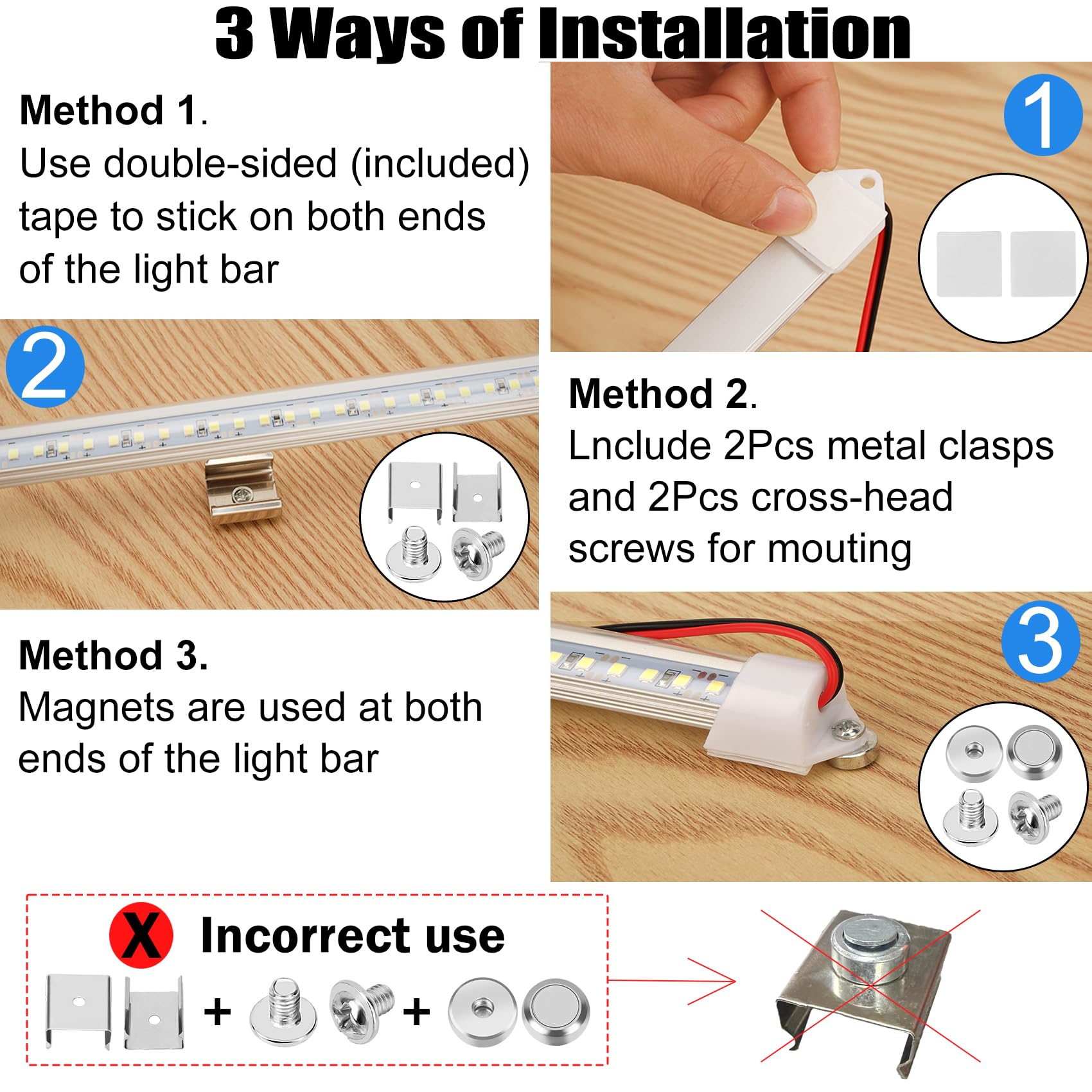 Rifachua light bar beside ruler showing 14-inch size for correct scale and fit