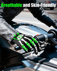 RIGWARL glow-in-the-dark gloves illuminated for nighttime visibility