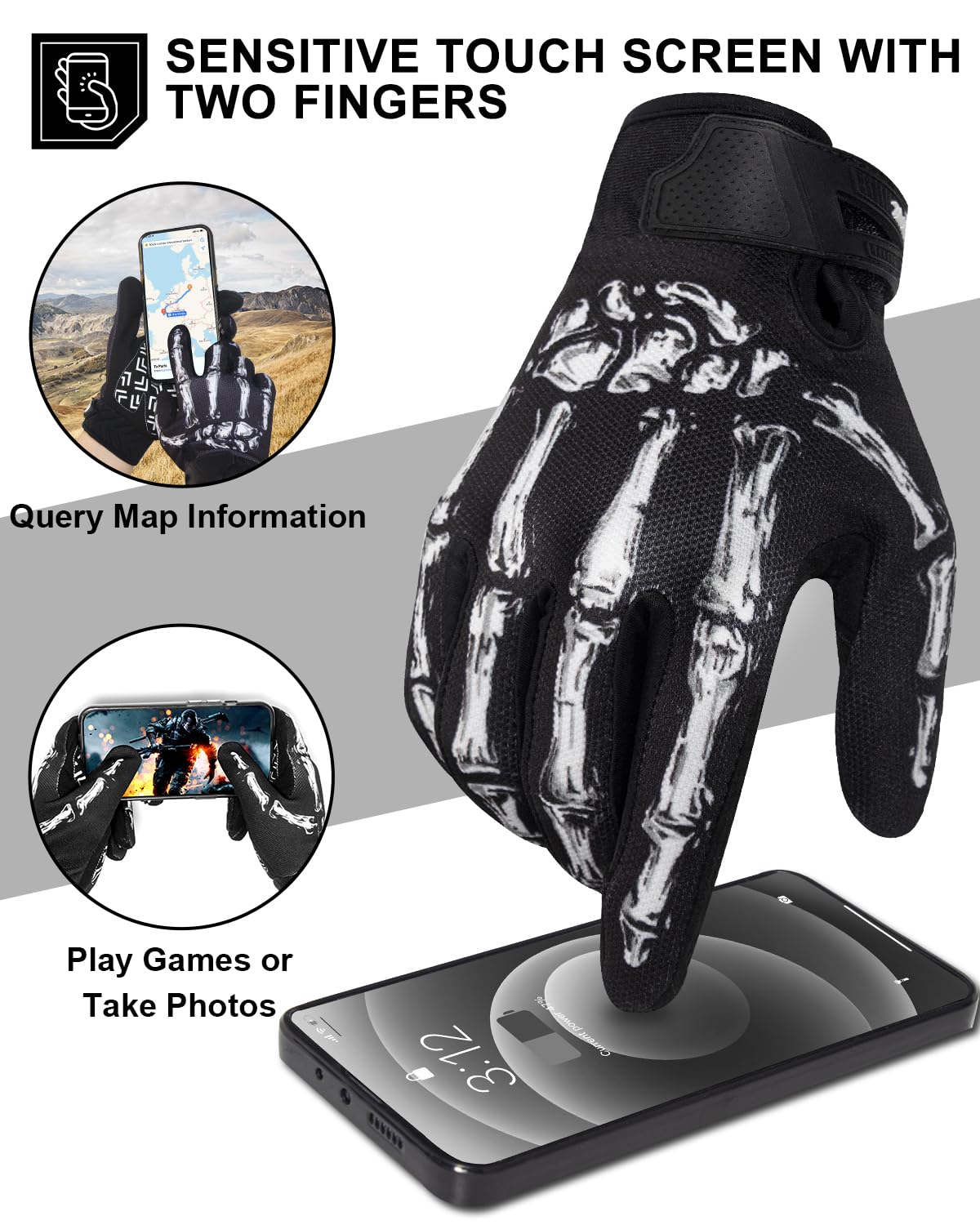 RIGWARL palm close-up with silicone grip for secure handlebar control