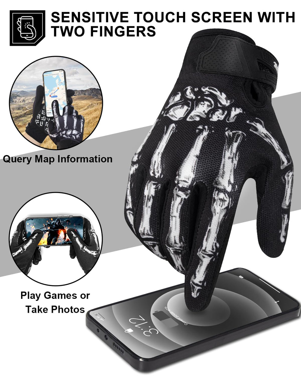 RIGWARL palm close-up with silicone grip for secure handlebar control