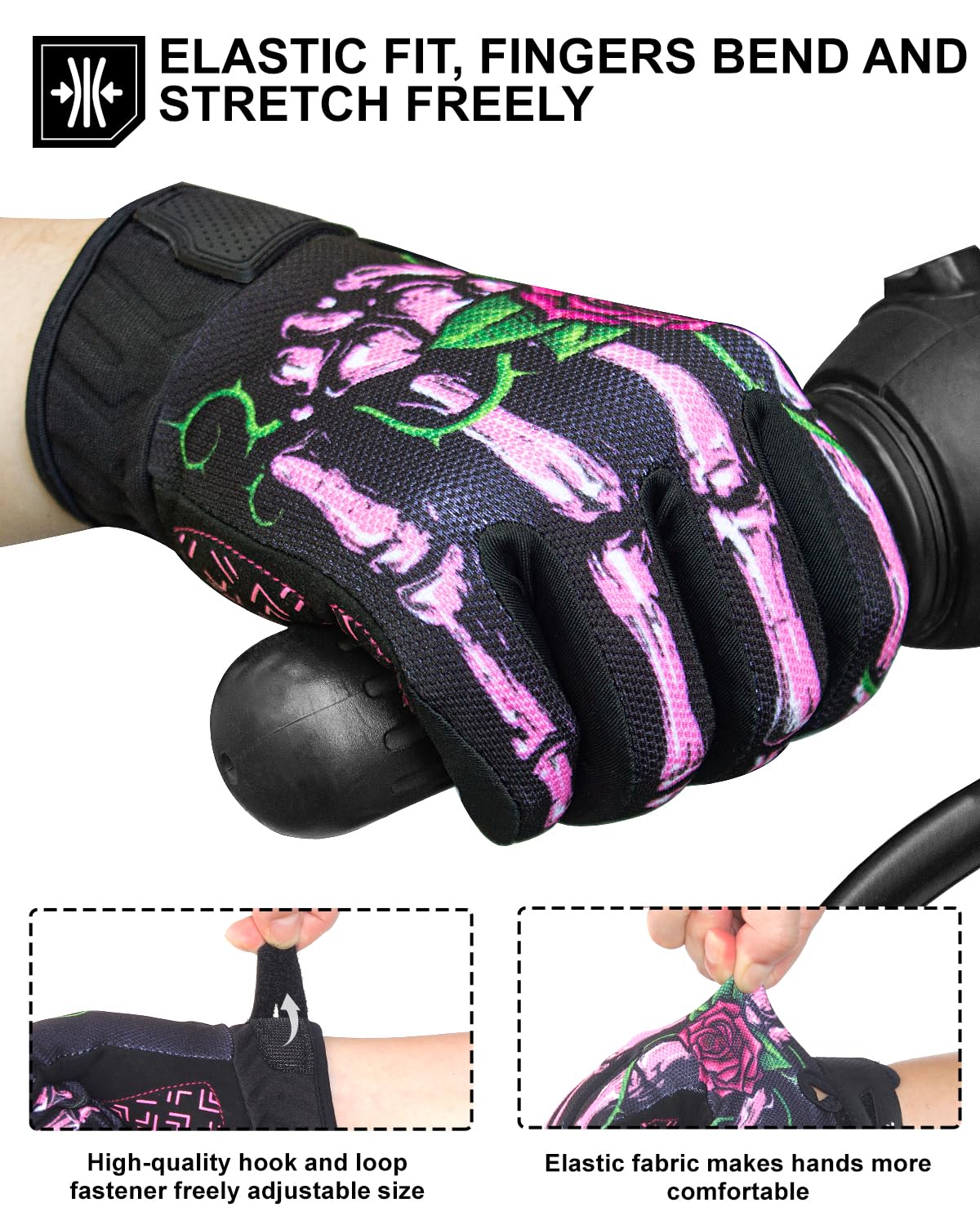 RIGWARL size and scale hand comparison showing fit guidance and wrist fastening benefit