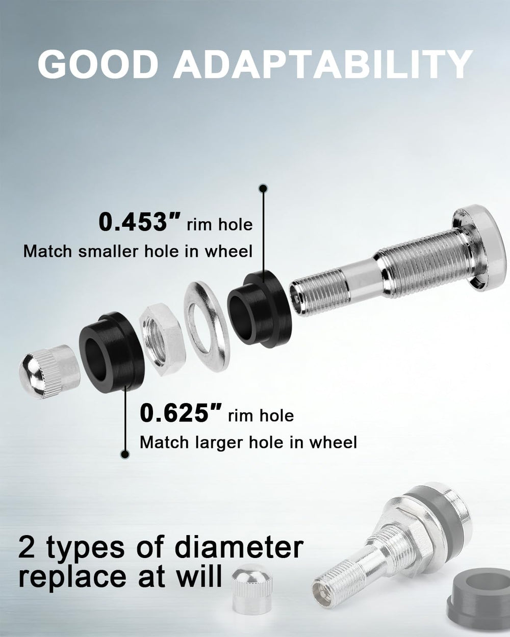 Riseuvo TR416 beside a ruler highlighting dual rim hole fit measurements
