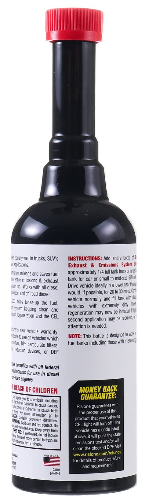 Rislone 4744 being added to a diesel fuel tank — simplifies application for users