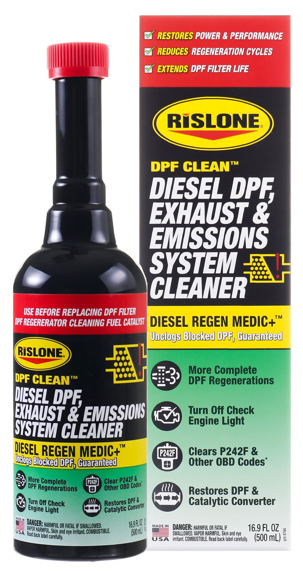 Rislone liquid texture close-up showing formulation clarity and cleaning power