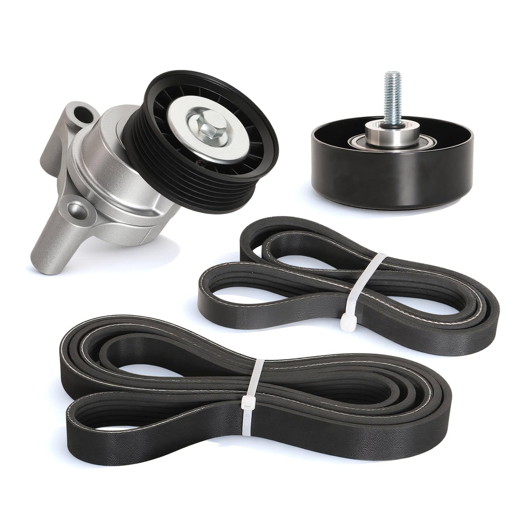 Riyhch front assembly showing tensioner fitted to Silverado, ensures correct belt alignment