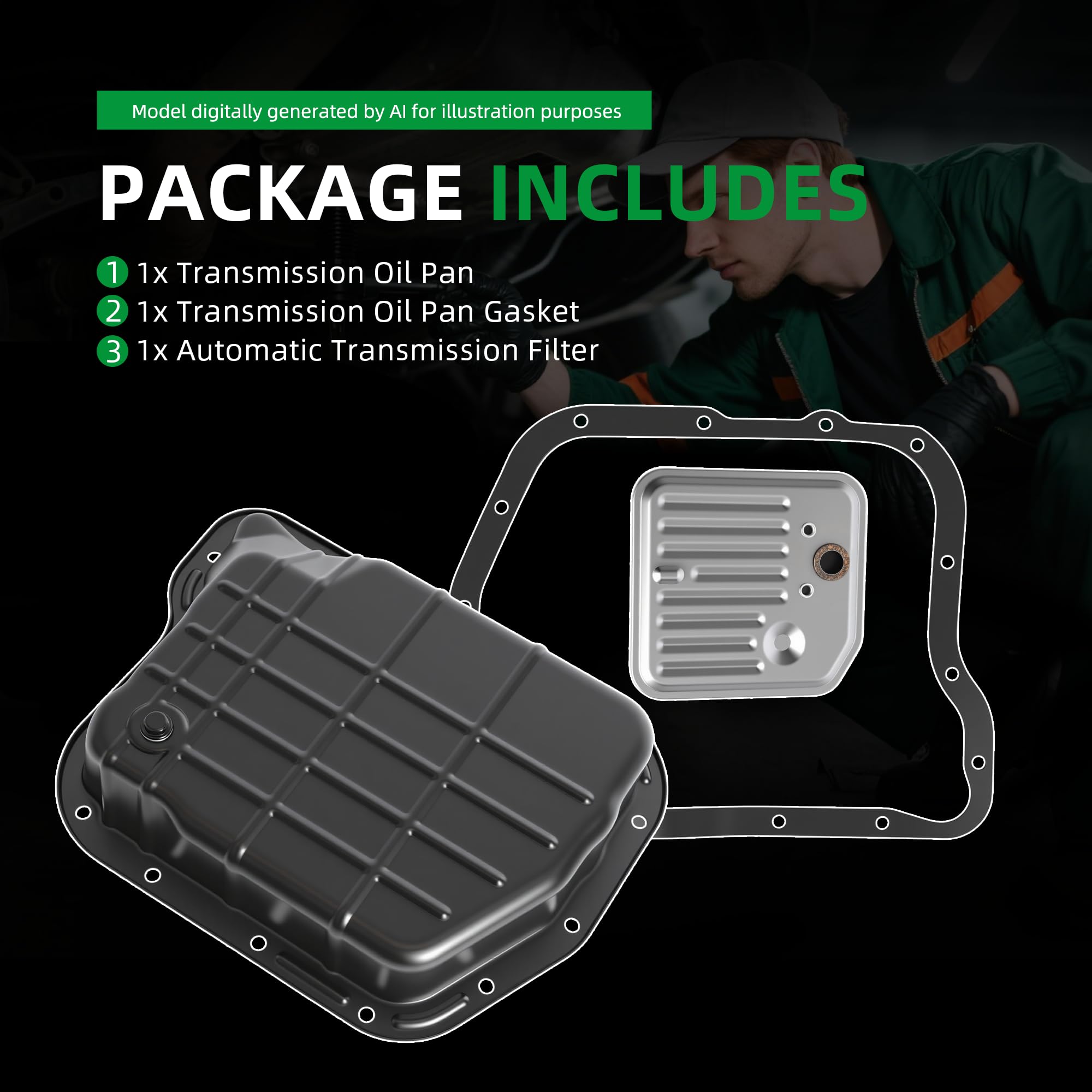 Riyhch transmission pan gasket flat lay illustrating precise fit and reliable sealing benefit