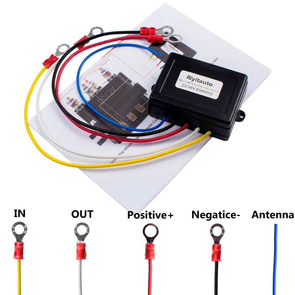 Riyitauto detailed wiring harness view for straightforward vehicle winch integration