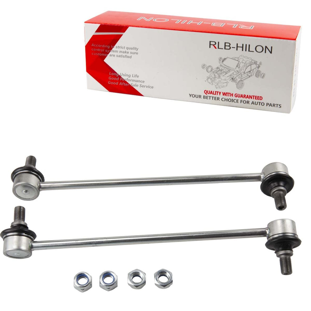 RLB-HILON front sway bar links in original packaging showing included two-piece kit and label benefit: easy replacement