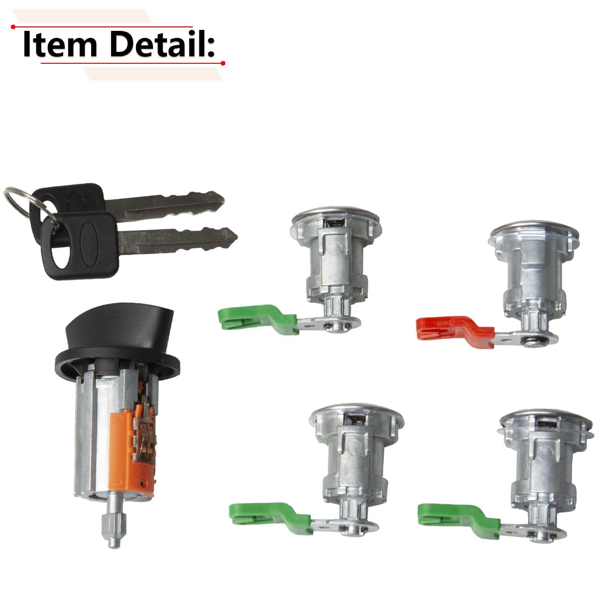 RLB-HILON keys and locks scale comparison demonstrating included parts and easy identification