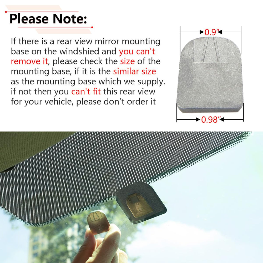 RLB-HILON mirror mounted inside vehicle demonstrating wider rear coverage