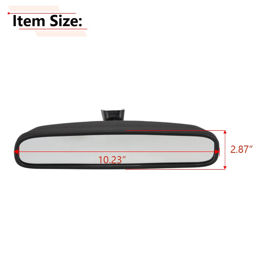 RLB-HILON mirror next to ruler for scale confirming 10.23 inch width