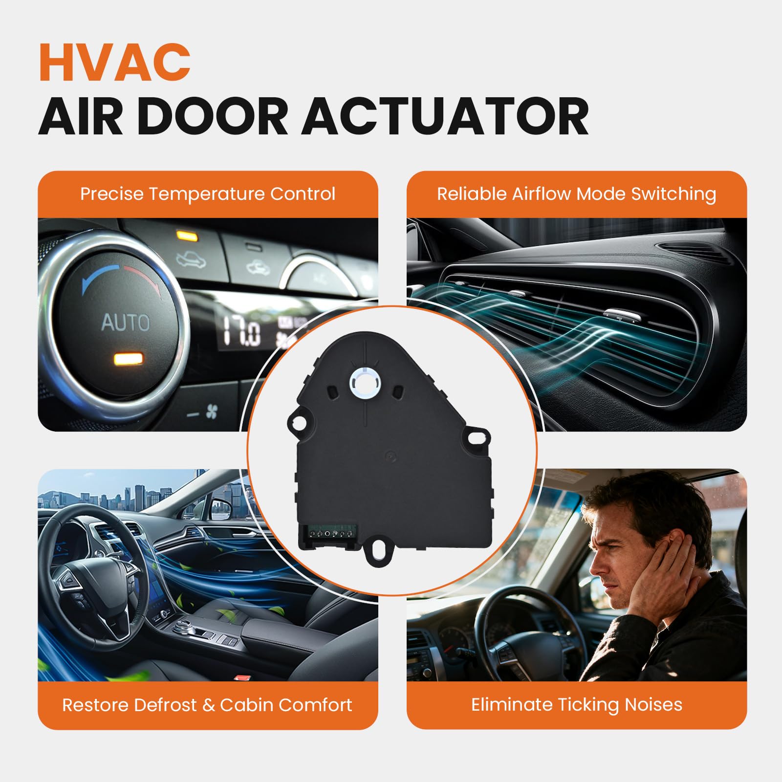RLP blend door actuator side angle highlighting robust housing and quality construction benefit