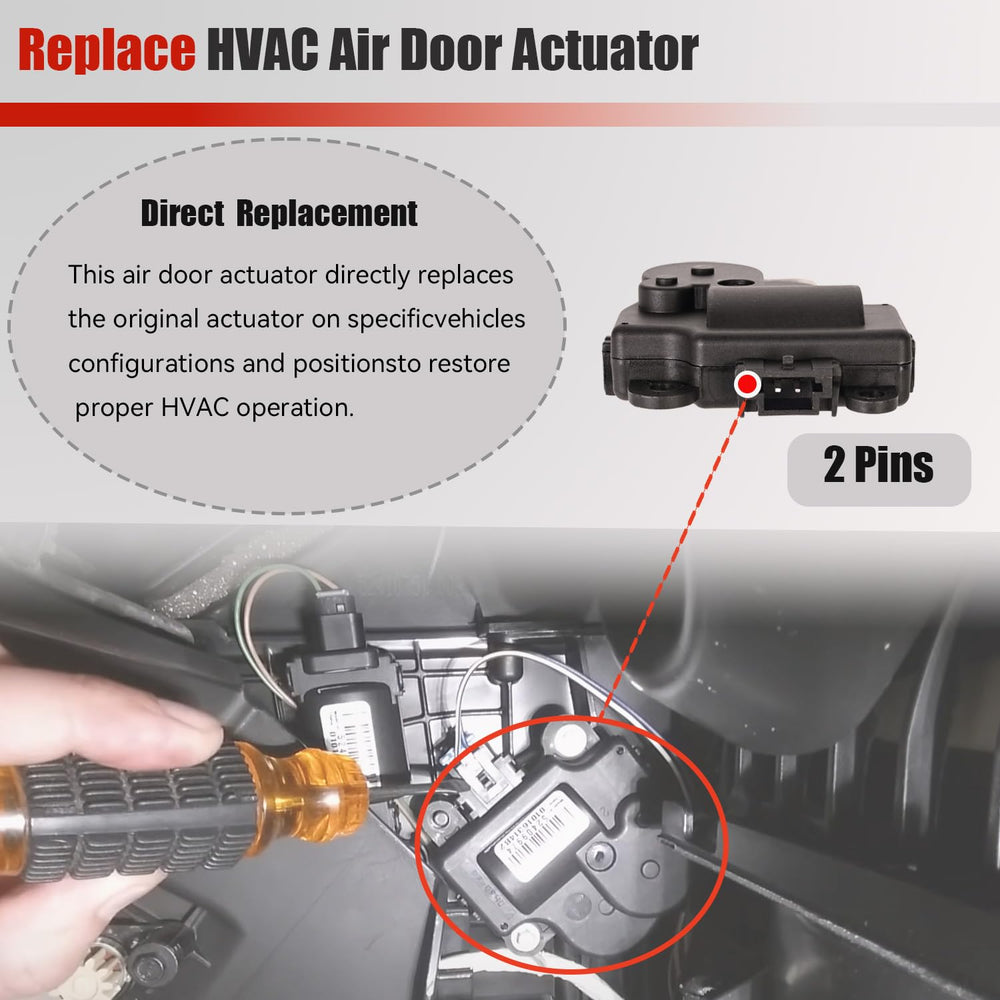RLP blend door actuator two-unit package showing both actuators ready for use