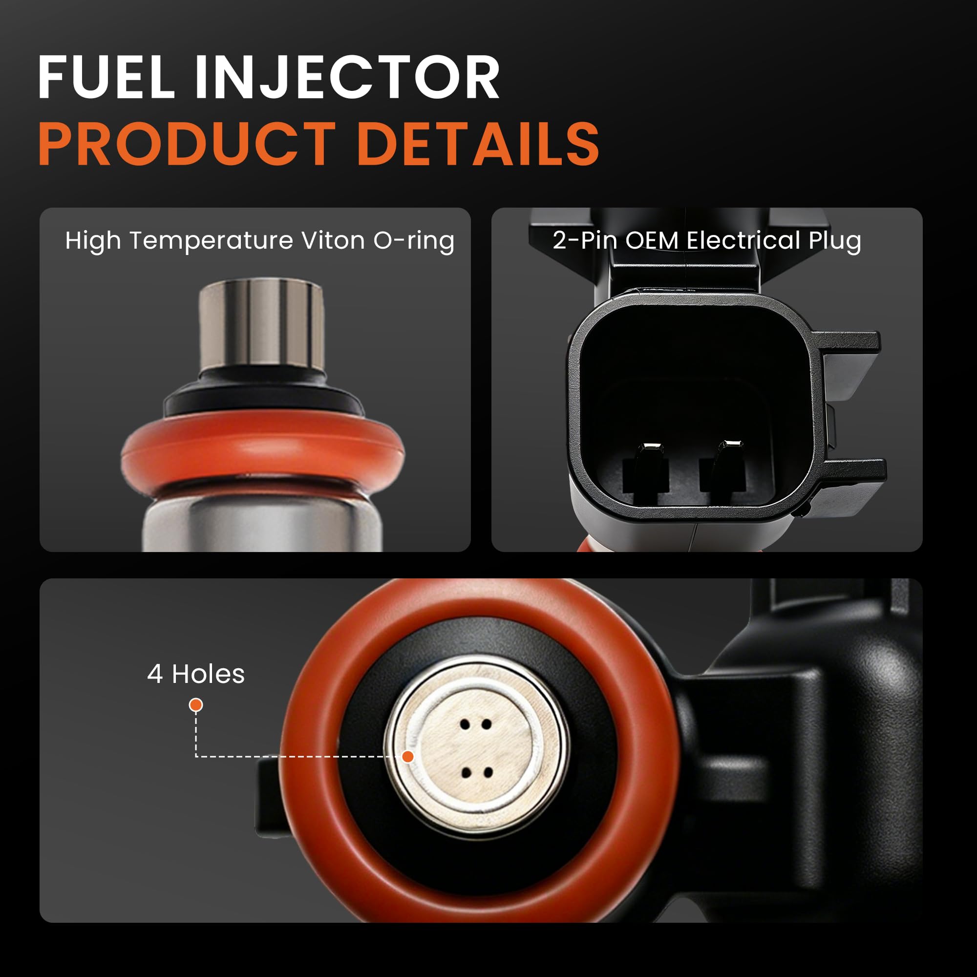 RLP side profile of injector body highlighting durable construction and corrosion resistance