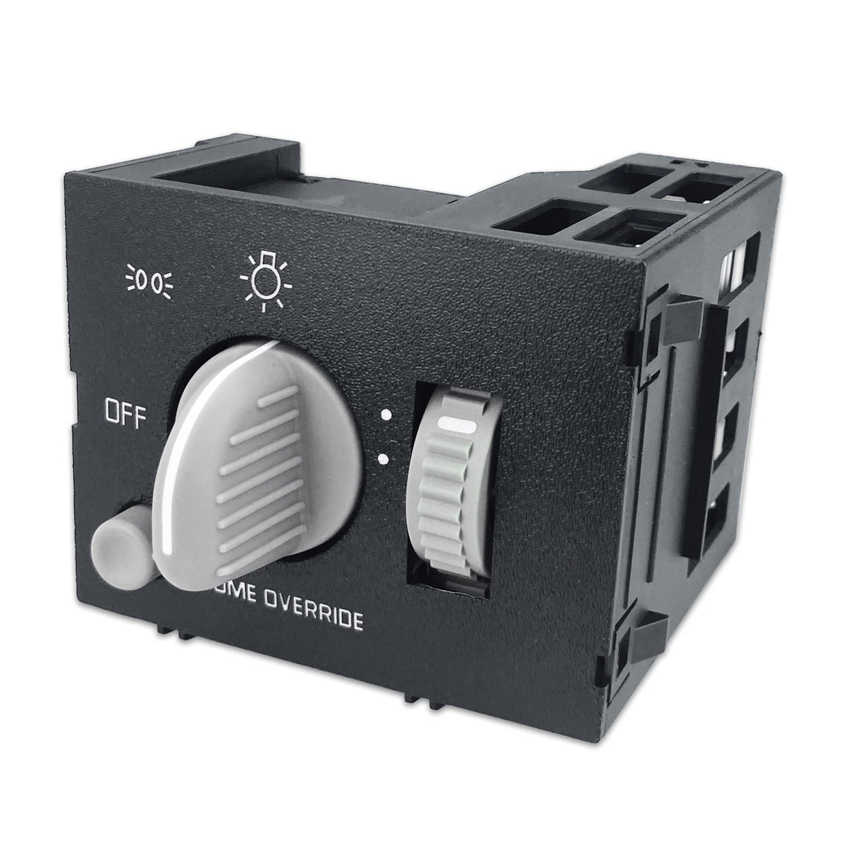 RLP headlight switch front view showing knob and indicators for easy replacement