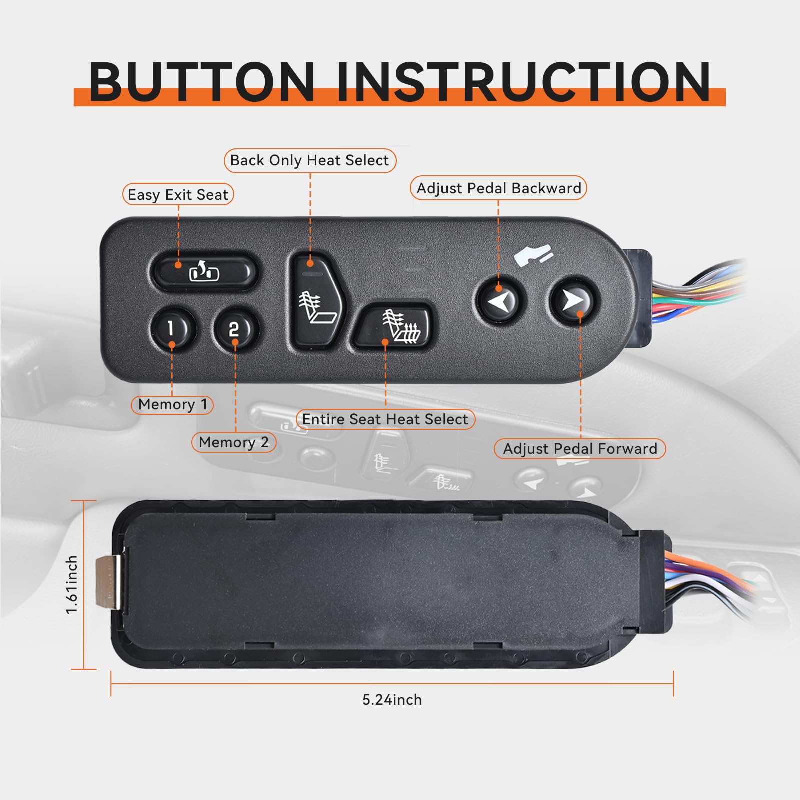 RLP switch installed in dashboard demonstrating seamless factory appearance