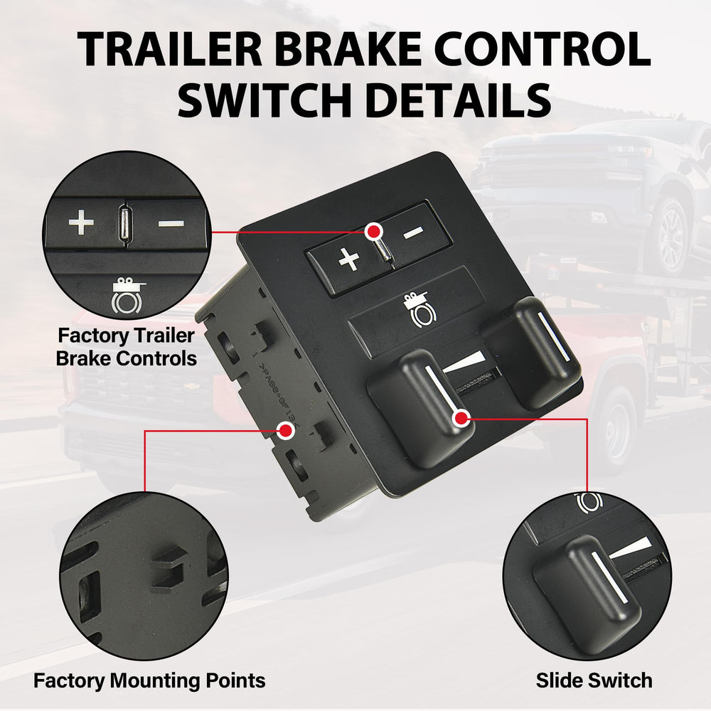 RLP trailer brake control located left of steering wheel showing correct dash fitment