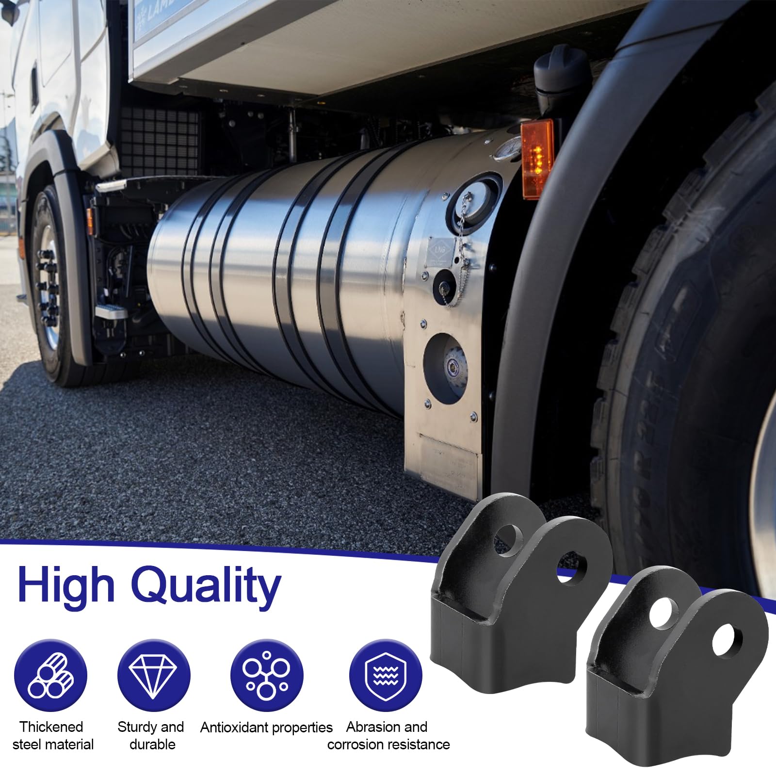 RO6G installed on trailer axle illustrating secure shock attachment and control