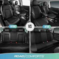 Road Comforts leather texture close-up durable easy-to-clean surface